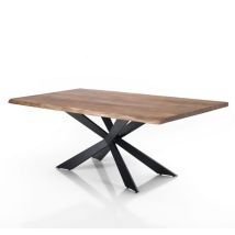 Oresteluchetta - Mesa de madera maciza de acacia cm. Al.75 x P.100 x L.195