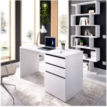 Mesa escritorio con 2 cajones y puerta stilo