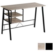 Pdcor - Mesa escritorio con baldas laterales Adriana, 120 x 52 x 76.5 cm (largo x ancho x alto)