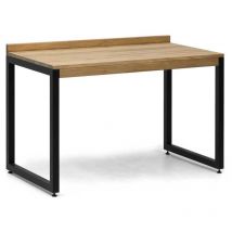 Mesa escritorio Eco-Line Negra 118x60x75cm, tablero en madera maciza de pino acabado envejecido estilo industrial Box Furniture.