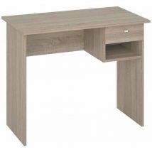 Md Block - Escritorio Marte en acabado roble con un cajón. 74 cm(alto)90 cm(ancho)50 cm(fondo)