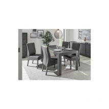 Mesa extensible carrara mármol gris antracita 137/185 x 79 x 90 cm