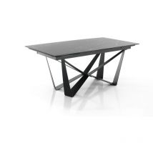 Oresteluchetta - Mesa extensible con tapa de cerámica acabado Mármol Negro