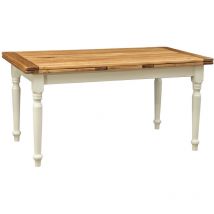 Biscottini - Mesa de madera maciza 160x90 cm Mesa de comedor y cocina Mesa extensible Mesa de centro rectangular Artesano Made in Italy