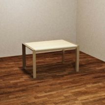 Mesa extensible estructura metálica 130x80 cm gris tórtola y roble blanqueado - Golia