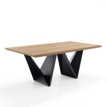Oresteluchetta - Mesa fija efecto madera acabado fresno cm. Al.76 x P.100 x L.200
