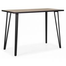 Mkric - Mesa fija para cocina, comedor o bar Mateo acabado natural, 100cm(alto) 140cm(ancho) 70cm(fondo)