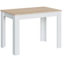 Vs Venta-stock - Mesa Fija Silo Color Roble/Blanco, Mesa Cocina, 109 cm (Ancho) 67 cm (Profundo) 78 cm (Altura)