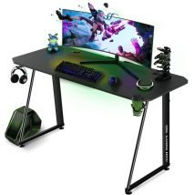 Mesa gaming desk, escritorio gamer ergonómico, mesa de juegos para ordenador, computadora o consola de videojuegos, diseño moderno, estructura de