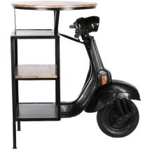 Fijalo - Mesa Hierro Mango 116X72X110 Moto Desgastado Negro