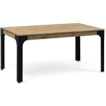 Todocontenedor - Mesa madera y acero estilo Vintage Industrial modelo Boston medidas 595x1580x750