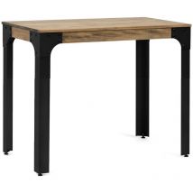 Todocontenedor - Mesa madera y acero estilo Vintage Industrial modelo Boston medidas 780x780x750