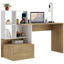 Befara - mesa ordenador blanco/natural versa