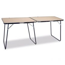 Eredu - mesa plegable 160x60 cm tubo azul beige 878ddc , Mesa plegable 160x60 cm tubo azul y tablero beige 878DDCMesa de camping con estructura