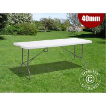 Mesa plegable 180x74x74cm, Gris claro (10 uds.)