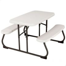 Lifetime - 92203 Mesa Plegable con sillas Dentro Infantil Mesa Infantil con sillas Plegado Compacto Mesa Plegable portátil para niños de 3 a 8 años
