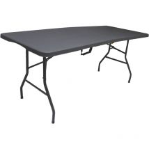 Werka Pro - Mesa plegable rectangular gris 180 x 74 x 74 cm