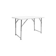 Mesa Plegable Uso público Solid 120 x 60 x 48/61/74cm Altura Regulable. Portátil, Tablero HDPE 4 Adultos, Multiusos Jardín Catering The HomeWeeks