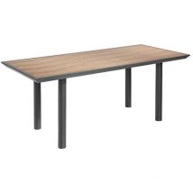 Pdcor - Mesa rectangular con acabado en madera de nogal Luna, 200 x 90 x 75 cm (largo x ancho x alto)