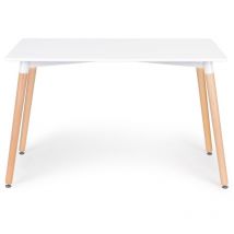 Viking Choice - Mesa rectangular - mesa de café - estilo escandinavo - blanco
