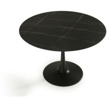 Mesa redonda modelo Adela acabado negro, 75cm(alto) 110cm(ancho) 110cm(largo)