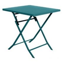 Hesperide - Mesa de jardín cuadrada plegable Greensboro Azul Pato - 2 plazas - Hespéride