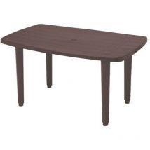 Garden Life - mesa rectangular 140x90 cm wengue 4022w , Mesa resina 140x90cm 4022W Wengue. -Marca: Gardenlife. -Mesa de plástico, rectangular y de