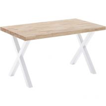 Adec - Mesa salon fija X-Loft-140 acabado roble nordish/blanco, 76 cm(alto)140 cm(ancho)80 cm(largo)