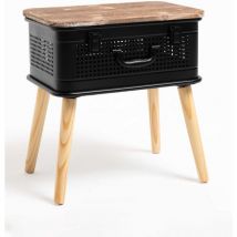 Mesas Auxiliares - Mesita de Noche Torix 32x21x15 cm - Negro