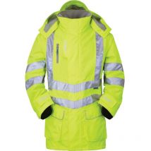 P421 Mesh Lined Hi-vis Breathable Storm Coat Yellow (l) - Pulsar