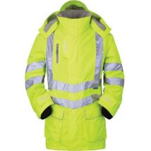 Pulsar - P421 Mesh Lined Hi-vis Breathable Storm Coat Yellow (3XL)