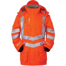 Pulsar - PR499 Mesh Lined Hi-vis Breathable Storm Coat Orange (xl)