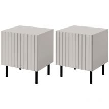 Mobilier1 - Conjunto de mesitas de noche Livsevi 104 , Número de cajones: 0, Número de puertas: 0, 54x45x41cm, mdf, Aglomerado laminado