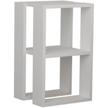 Decortie - Mesita de noche blanca H55 cm - lorrie