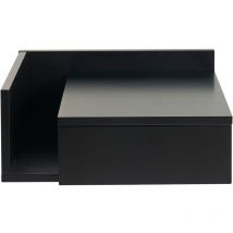 Miliboo - Mesilla de pared negra con cajón 40 cm nasty