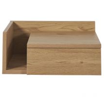 Miliboo - Mesilla de pared roble claro con cajón 40 cm nasty