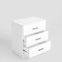 Mesita 3 Cajones Couple - Blanco