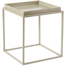 Calicosy - Mesita auxiliar cuadrada con bandeja con bordes H52 cm - skye