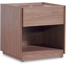 Mesita de Noche de Madera de Nogal Essen Pärumm 50x45x51 cm con 1 Cajón