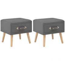 Furniture Limited - Mesitas de noche 2 unidades 40x35x40 cm tela