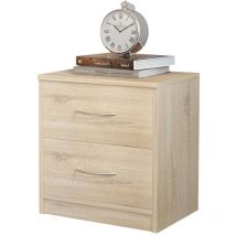 Dormidan - Mesita de noche, habitación 2 cajones - Roble