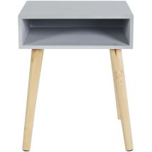 Mesita de noche 'Niche' 50 cm gris