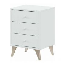 Hogar24 - Mesita de noche Sweet Blanco Artik (Blanco Mate) 40cm (ancho) x 56cm (alto)