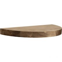 Mesita de noche de madera maciza flotante en tono roble oscuro de 3,2x40cm