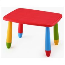 Aranaz - mueblear Mesita infantil rectangular 72,5x57x47 cm - Rojo - Rojo