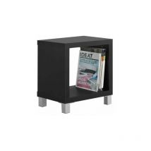 Mesita auxiliar kubox 1x1 acabado negro, 48 cm (alto) 41cm (ancho) 29 cm(fondo)