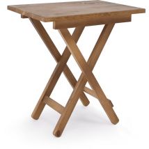 Decowood - Mesita de madera maciza plegable en tono roble oscuro de 48,5x53cm