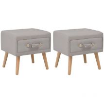 Kalisse - Furniture Limited - Mesitas de noche 2 unidades 40x35x40 cm tela