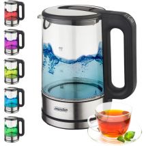 Tresice France - Mesko Home ms 1301B tetera eléctrica 1,7 l 2200 w Negro, Acero inoxidable, Transparente