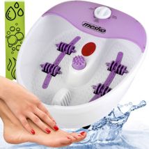 Mesko - ms 2152 Masajeador Pies, Hidromasaje Intensivo Burbujas, Infrarrojos, Uso con / sin Agua, 3 Rodillos Masaje 70W Blanco/Violeta